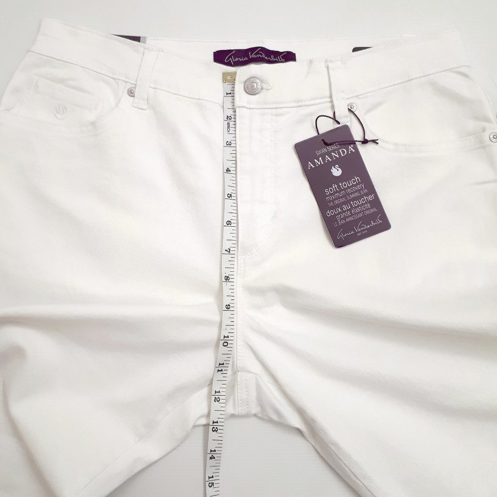 GLORIA VANDERBILT Amanda Classic Tapered Leg Jeans in Vintage White DGVB2692-VWT - Picture 7 of 16